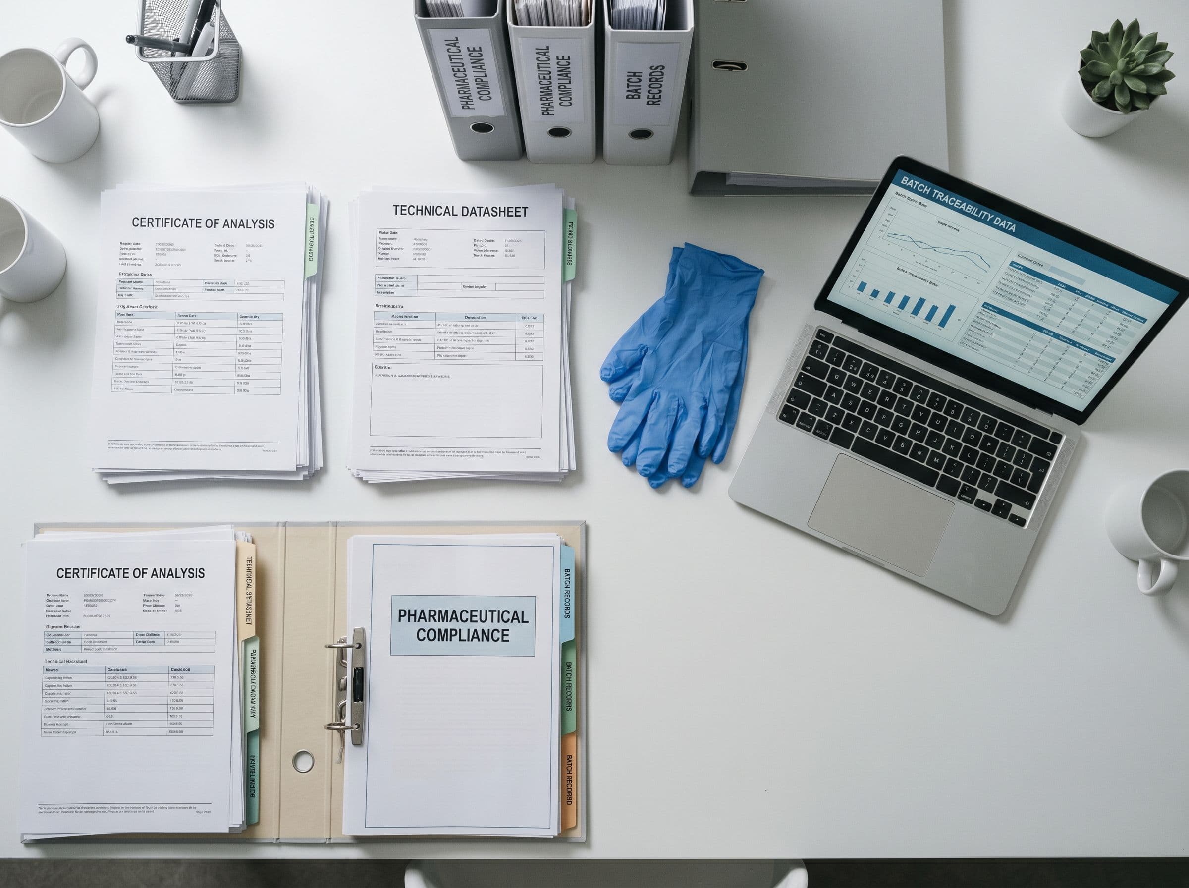 Certificates of analysis and batch records