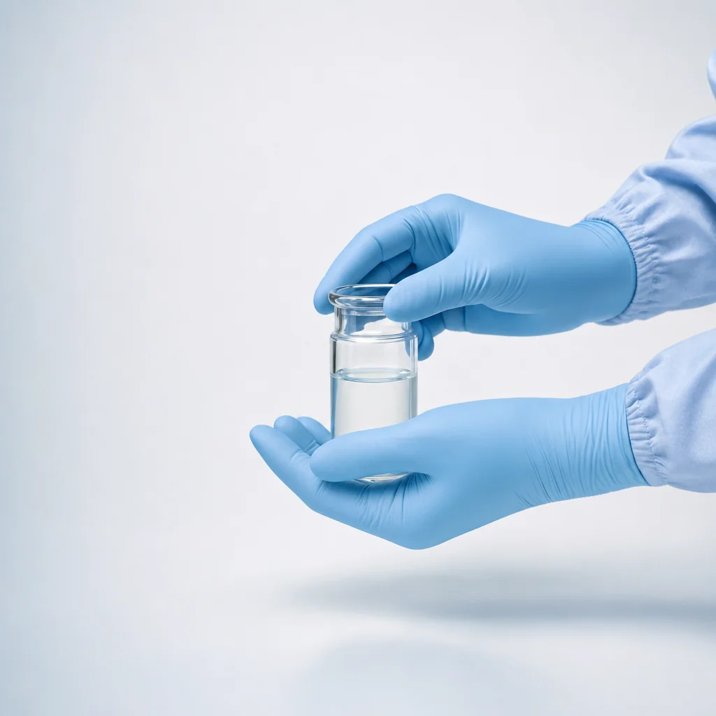 EN 374 tested chemical-resistant nitrile gloves for pharmaceutical solvent handling, PharmShield