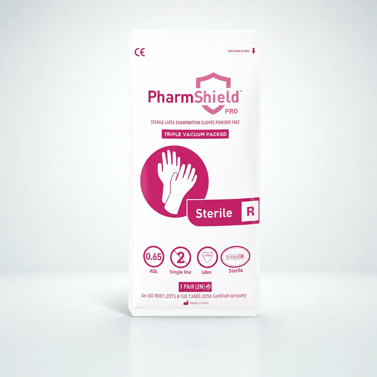 PharmShield Pro Latex — Triple Vacuum Packed Sterile