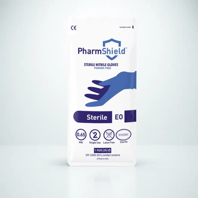 PharmShield Nitrile — ETO Sterile — powder-free nitrile gloves